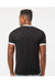 Tultex 246 Mens Fine Jersey Ringer Short Sleeve Crewneck T-Shirt Black/White Model Back