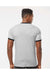 Tultex 246 Mens Fine Jersey Ringer Short Sleeve Crewneck T-Shirt Heather Grey/Black Model Back
