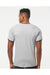 Tultex 246 Mens Fine Jersey Ringer Short Sleeve Crewneck T-Shirt Heather Grey/Heather Charcoal Grey Model Back