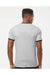Tultex 246 Mens Fine Jersey Ringer Short Sleeve Crewneck T-Shirt Heather Grey/Navy Blue Model Back