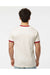 Tultex 246 Mens Fine Jersey Ringer Short Sleeve Crewneck T-Shirt Vintage White/Rio Red Model Back