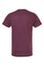 Tultex 254 Mens Short Sleeve Crewneck T-Shirt Berry Purple Flat Back