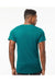 Tultex 254 Mens Short Sleeve Crewneck T-Shirt Jade Green Model Back