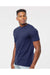 Tultex 290 Mens Jersey Short Sleeve Crewneck T-Shirt Inked India Blue Model Side