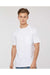 Tultex 293 Mens Jersey Short Sleeve Crewneck T-Shirt w/ Pocket White Model Front