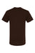 M&O 4800 Mens Gold Soft Touch Short Sleeve Crewneck T-Shirt Chocolate Brown Flat Back