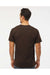 M&O 4800 Mens Gold Soft Touch Short Sleeve Crewneck T-Shirt Chocolate Brown Model Back