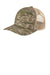 Port Authority C114 Digi Camo Snapback Trucker Hat Olive Drab Green Digital Camo/Coyote Brown Flat Front