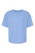M&O 4850 Youth Gold Soft Touch Short Sleeve Crewneck T-Shirt Heather Light Blue Flat Front