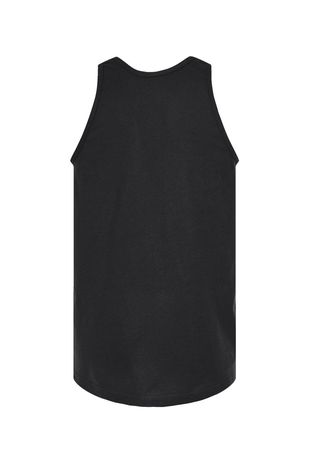 Tultex S105 Mens Fine Jersey Tank Top Black Flat Back