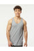 Tultex S105 Mens Fine Jersey Tank Top Heather Grey Model Front