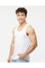 Tultex S105 Mens Fine Jersey Tank Top White Model Side