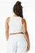 Bella + Canvas 1019 Womens Micro Ribbed Racerback Tank Top White Model Back