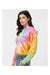 Colortone 8333 Womens Crop Hooded Sweatshirt Hoodie Eternity Model Side