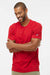 Adidas A556 Mens Short Sleeve Crewneck T-Shirt Power Red Model Front