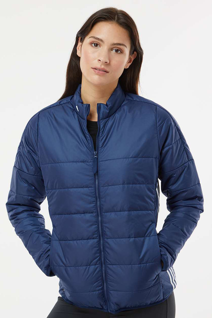 Navy blue adidas jacket womens hotsell