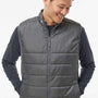 Adidas Mens Full Zip Puffer Vest - Grey