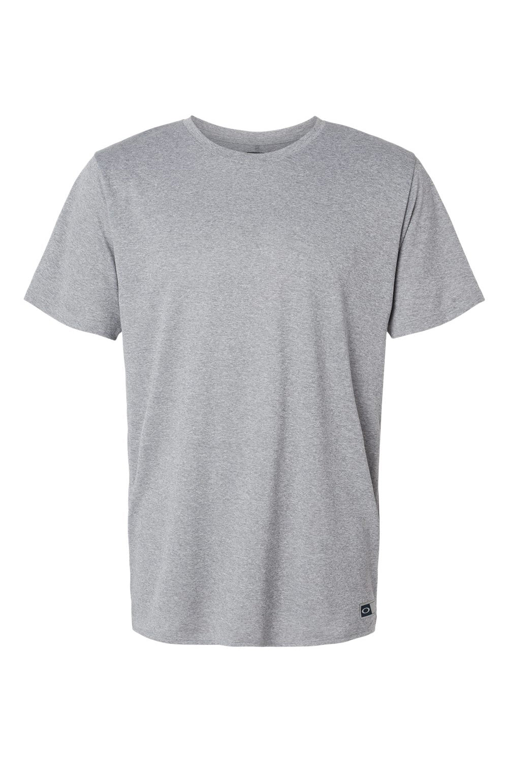 Oakley FOA402991 Mens Team Issue Hydrolix Short Sleeve Crewneck T-Shirt Heather Granite Grey Flat Front