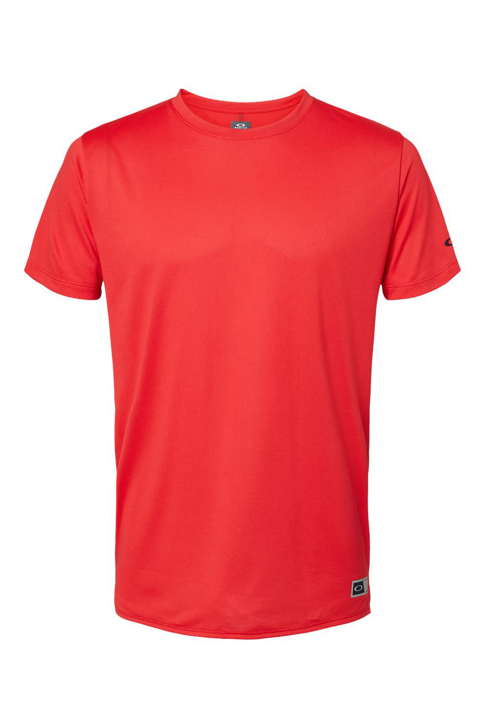 Oakley FOA402991 Mens Team Issue Hydrolix Short Sleeve Crewneck T-Shirt Team Red Flat Front