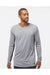 Oakley FOA402992 Mens Team Issue Hydrolix Long Sleeve Crewneck T-Shirt Heather Granite Grey Model Front