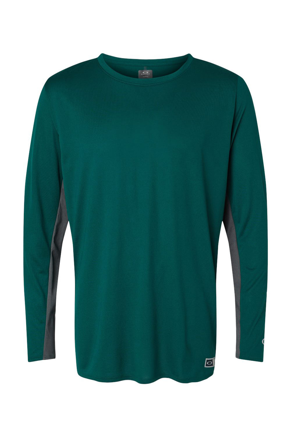 Oakley FOA402992 Mens Team Issue Hydrolix Long Sleeve Crewneck T-Shirt Team Fir Green Flat Front