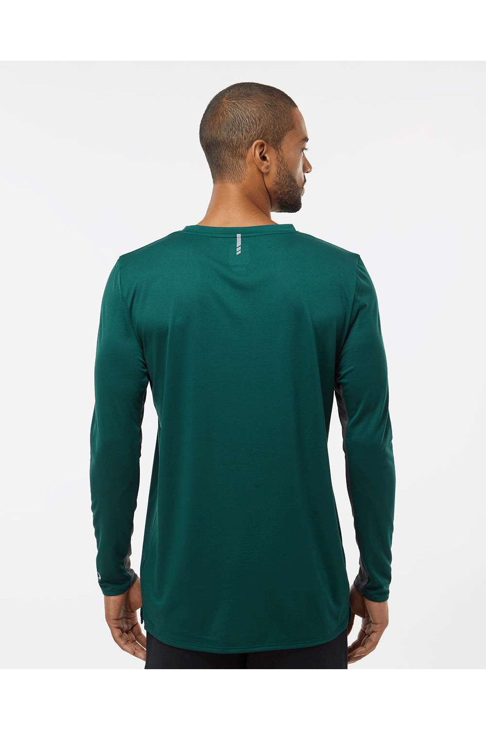 Oakley FOA402992 Mens Team Issue Hydrolix Long Sleeve Crewneck T-Shirt Team Fir Green Model Back