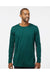 Oakley FOA402992 Mens Team Issue Hydrolix Long Sleeve Crewneck T-Shirt Team Fir Green Model Front