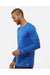 Oakley FOA402992 Mens Team Issue Hydrolix Long Sleeve Crewneck T-Shirt Team Royal Blue Model Side