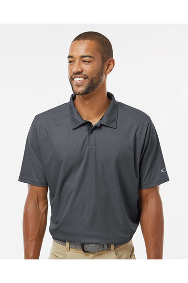 Oakley FOA402993 Mens Team Issue Hydrolix Short Sleeve Polo Shirt Forged Iron Grey Model Front