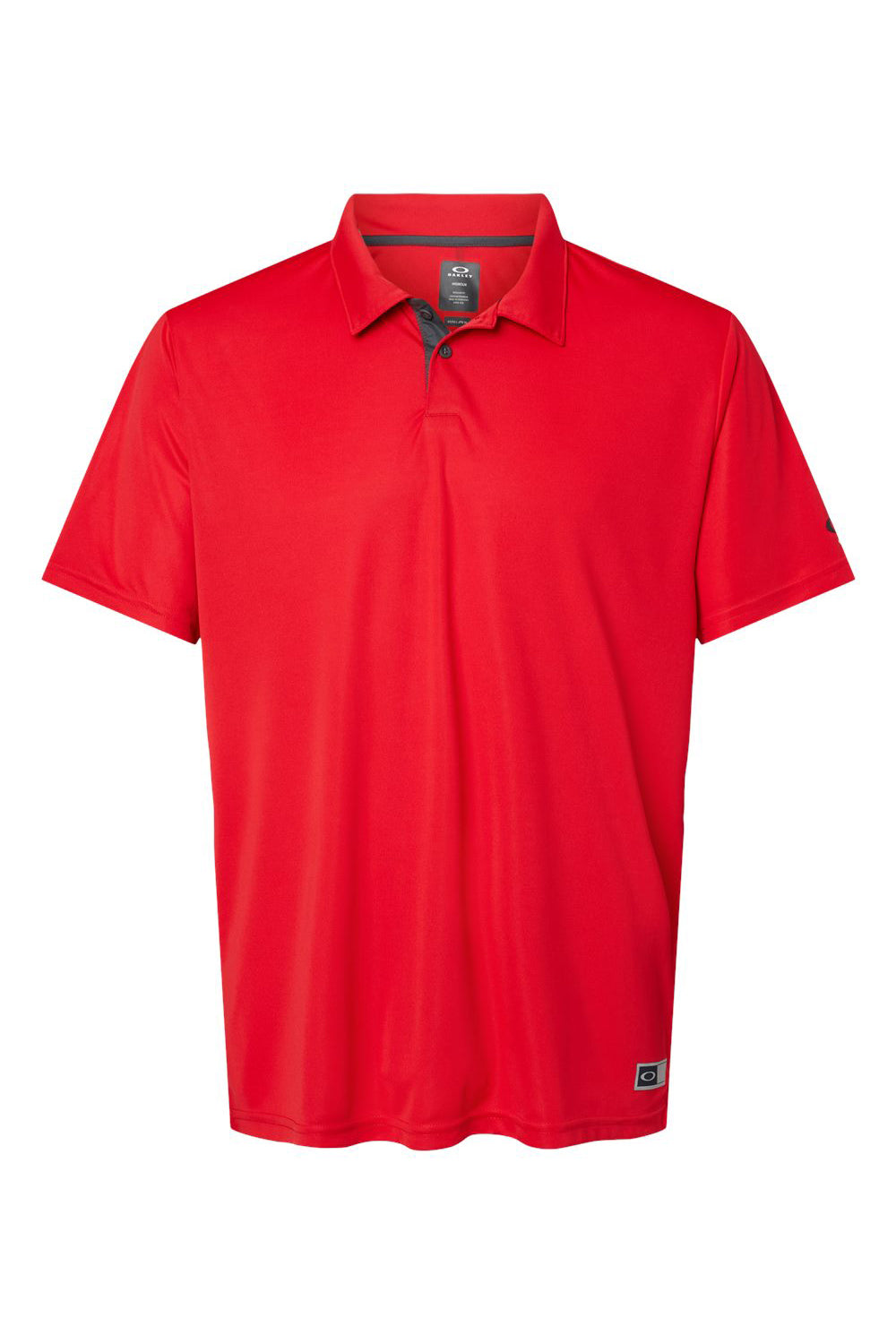 Oakley FOA402993 Mens Team Issue Hydrolix Short Sleeve Polo Shirt Team Red Flat Front