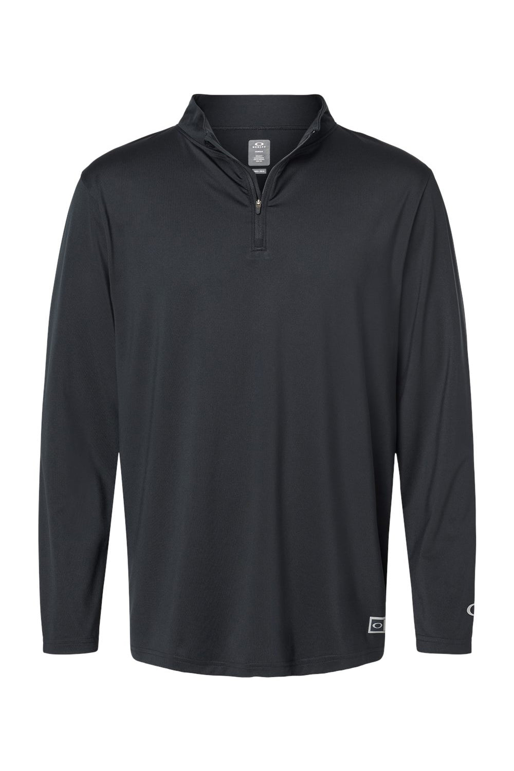 Oakley FOA402997 Mens Team Issue Podium 1/4 Zip Sweatshirt Blackout Flat Front