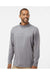 Oakley FOA402997 Mens Team Issue Podium 1/4 Zip Sweatshirt Heather Granite Grey Model Front