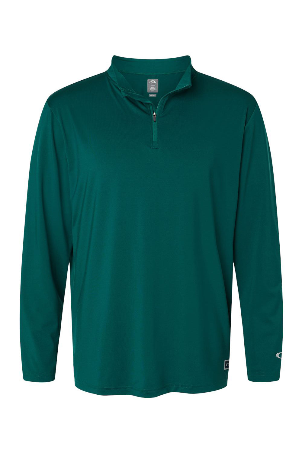 Oakley FOA402997 Mens Team Issue Podium 1/4 Zip Sweatshirt Team Fir Green Flat Front