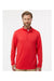 Oakley FOA402997 Mens Team Issue Podium 1/4 Zip Sweatshirt Team Red Model Front