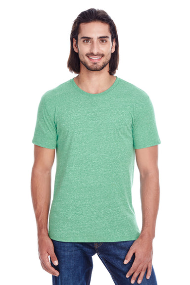 Threadfast Apparel 102A Mens Short Sleeve Crewneck T-Shirt Green Model Front