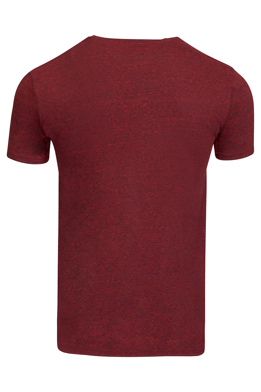 Threadfast Apparel 102A Mens Short Sleeve Crewneck T-Shirt Cardinal Black Flat Back