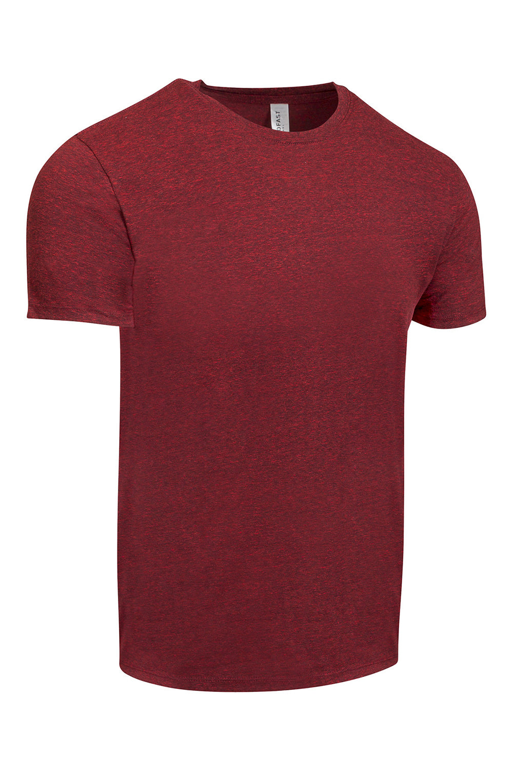 Threadfast Apparel 102A Mens Short Sleeve Crewneck T-Shirt Cardinal Black Flat Front