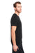 Threadfast Apparel 102A Mens Short Sleeve Crewneck T-Shirt Solid Black Model Side