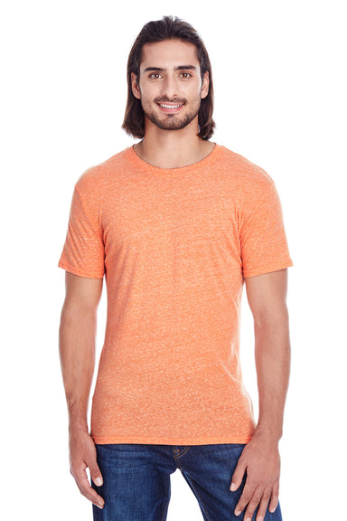 Threadfast Apparel 102A Mens Short Sleeve Crewneck T-Shirt Orange Model Front