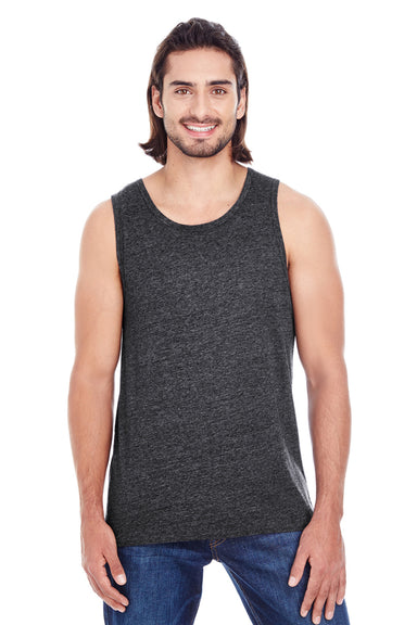 Threadfast Apparel 102C Mens Tank Top Black Model Front