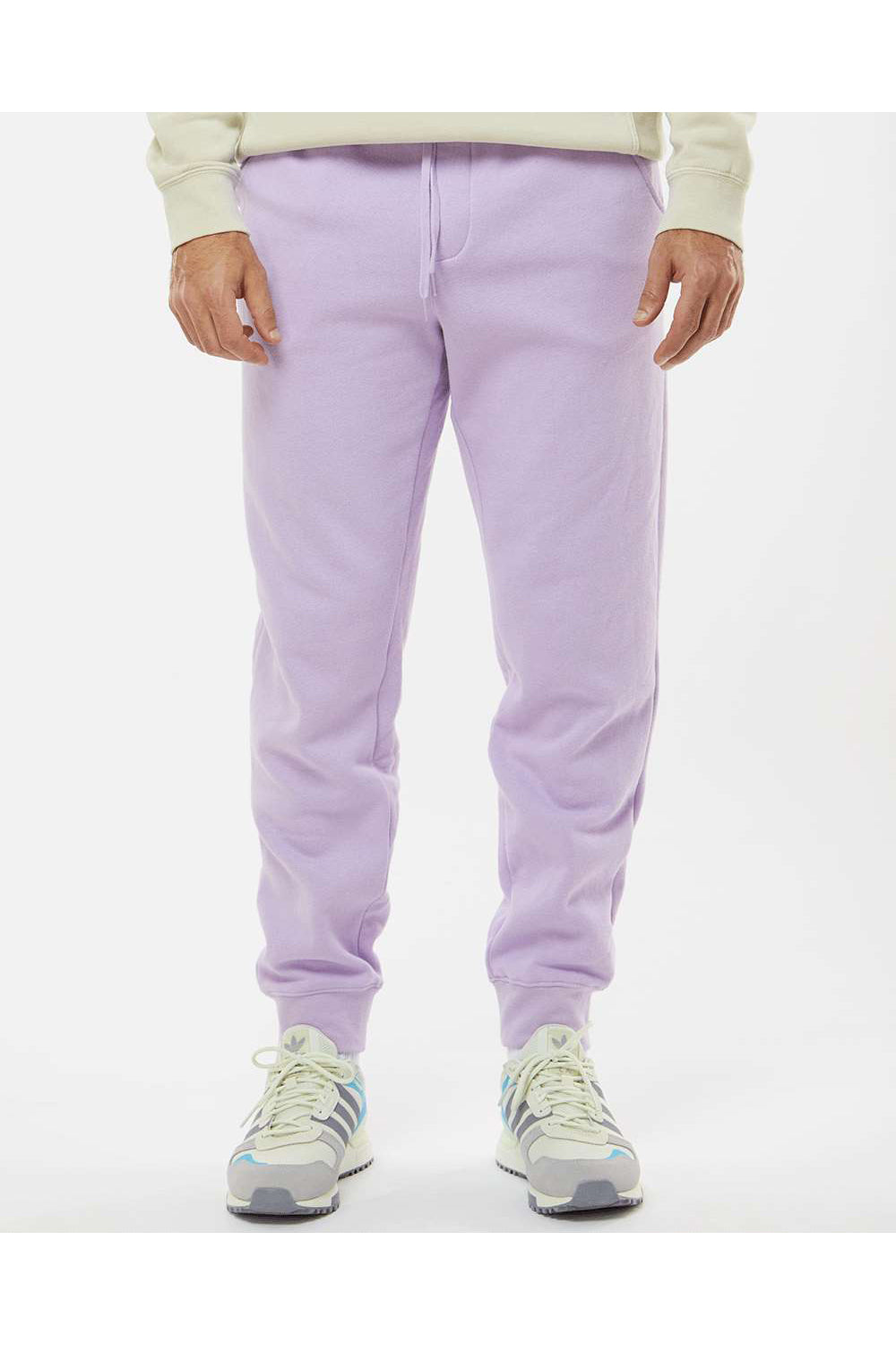 Independent Trading Co. IND20PNT Mens Fleece Sweatpants w/ Pockets Lavender Purple Model Front