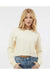 Independent Trading Co. AFX24CRP Womens Crop Crewneck Sweatshirt Bone Model Front