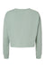 Independent Trading Co. AFX24CRP Womens Crop Crewneck Sweatshirt Sage Green Flat Back