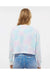Independent Trading Co. AFX24CRP Womens Crop Crewneck Sweatshirt Cotton Candy Tie Dye Model Back