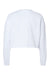 Independent Trading Co. AFX24CRP Womens Crop Crewneck Sweatshirt White Flat Back