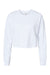 Independent Trading Co. AFX24CRP Womens Crop Crewneck Sweatshirt White Flat Front