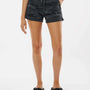 Independent Trading Co. Womens California Wave Wash Fleece Shorts w/ Pockets - Heather Black Camo