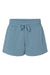 Independent Trading Co. PRM20SRT Womens California Wave Wash Fleece Shorts w/ Pockets Misty Blue Flat Front