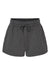 Independent Trading Co. PRM20SRT Womens California Wave Wash Fleece Shorts w/ Pockets Shadow Grey Flat Front