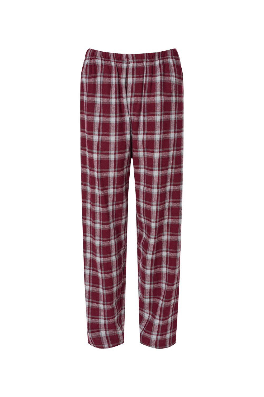 Boxercraft BM6624 Mens Harley Flannel Pants Heritage Maroon Plaid Flat Front